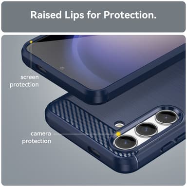 SKALO Samsung S24 Armor Carbon Stöttåligt TPU-skal - Blå