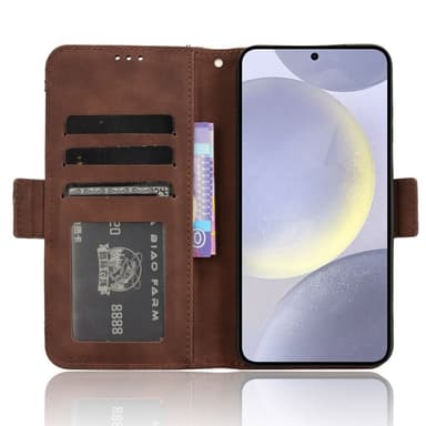 SKALO Samsung S24 6-FACK Plånboksfodral - Brun