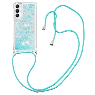 SKALO Samsung A05s 4G Kvicksand Glitter Mobilhalsband - Turkos