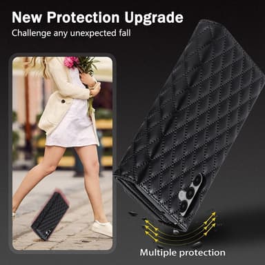 SKALO Samsung S24 Evelope Clutch 8-Fack - Svart