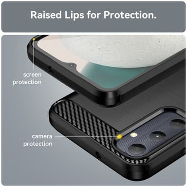 SKALO Samsung A05s 4G Armor Carbon Stöttåligt TPU-skal - Svart
