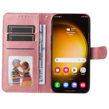 SKALO Samsung S24 Ultra PU-Läder Plånboksfodral - Rosa