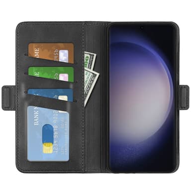 SKALO Samsung S24 Ultra Premium Plånboksfodral - Svart