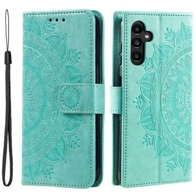 SKALO Samsung S24+ Mandala Plånboksfodral - Turkos