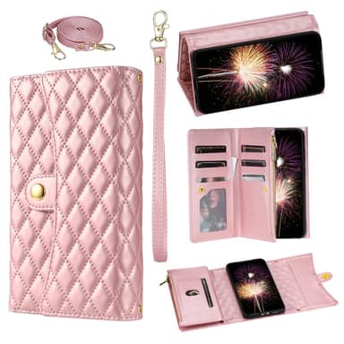SKALO Samsung S24 Evelope Clutch 8-Fack - Roséguld