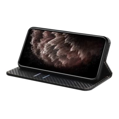 SKALO Samsung S24 Carbon Fiber Plånboksfodral - Svart