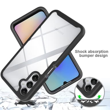 SKALO Samsung A05s 4G Shockproof Clear Hybrid Skal - Svart
