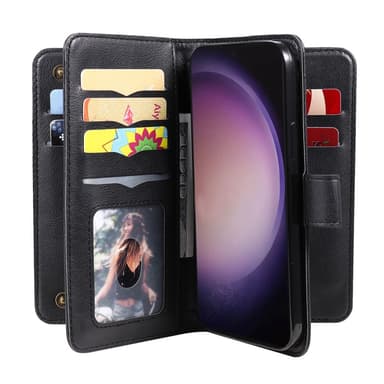 SKALO Samsung S24 Ultra 10-FACK Plånboksfodral - Svart