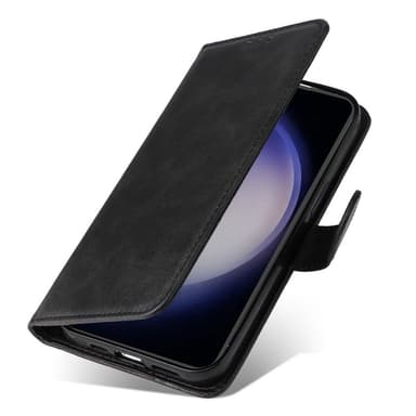 SKALO Samsung S23 FE PU-Läder Plånboksfodral - Svart