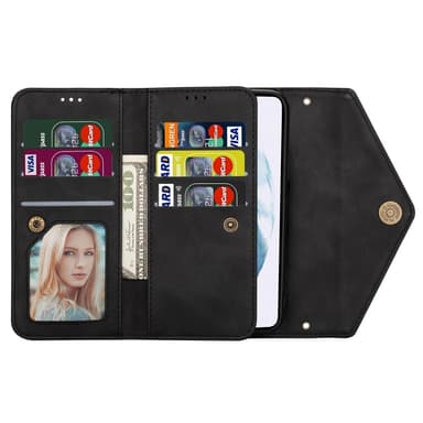 SKALO Samsung S24 Evelope Clutch 8-Fack - Svart