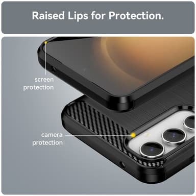 SKALO Samsung S23 FE Armor Carbon Stöttåligt TPU-skal - Svart