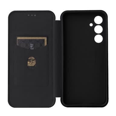 SKALO Samsung S23 FE Carbon Fiber Plånboksfodral - Svart