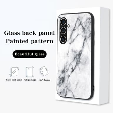SKALO Samsung S24+ Marmor Härdat Glas TPU-skal - Motiv 2