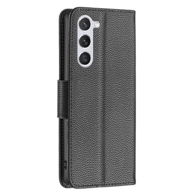 SKALO Samsung S24 Litchi Plånboksfodral - Svart