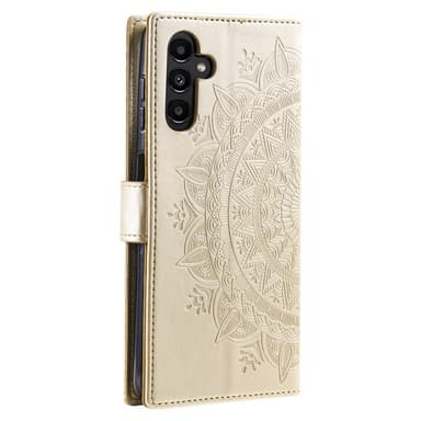 SKALO Samsung S24 Mandala Plånboksfodral - Guld