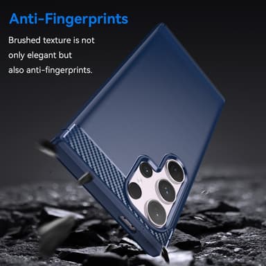SKALO Samsung S24 Ultra Armor Carbon Stöttåligt TPU-skal - Blå