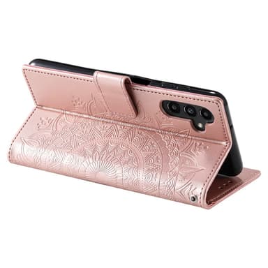 SKALO Samsung S23 FE Mandala Plånboksfodral - Roséguld