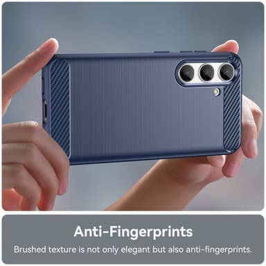 SKALO Samsung S24 Armor Carbon Stöttåligt TPU-skal - Blå