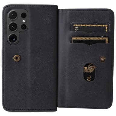 SKALO Samsung S24 Ultra 10-FACK Plånboksfodral - Svart