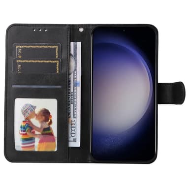SKALO Samsung S24 PU-Läder Plånboksfodral - Svart
