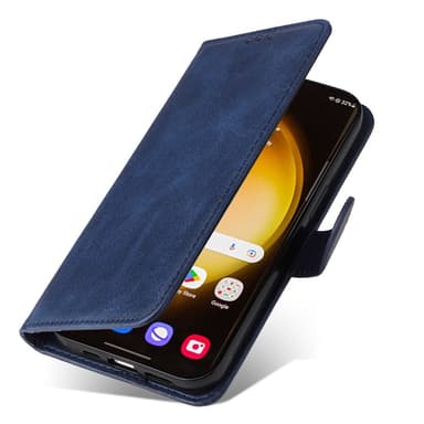 SKALO Samsung S24 Ultra PU-Läder Plånboksfodral - Blå