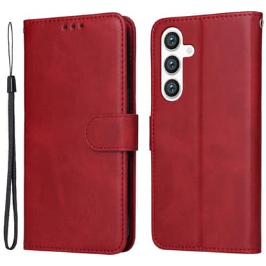 SKALO Samsung S24 PU-Läder Plånboksfodral - Röd