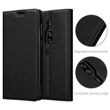 Skal Sony Xperia XZ2 PREMIUM Plånboksfodral (Svart)