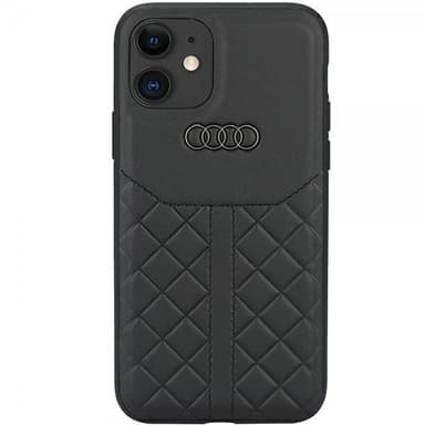 Audi iPhone 12/iPhone 12 Pro Skal Genuine Leather Case Svart