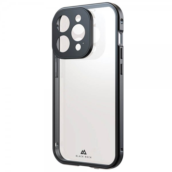 Black Rock iPhone 15 Pro Skal 360 Glass Transparent Svart