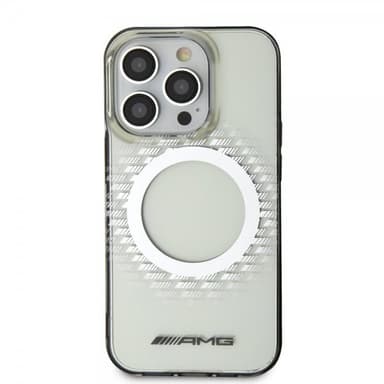 Mercedes Benz iPhone 15 Pro Skal Rhombus Pattern MagSafe AMG Transparent