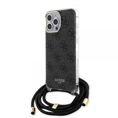 Guess iPhone 15 Pro Skal Crossbody Cord Svart