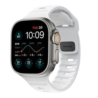 NOMAD Apple Watch 42/44/45mm/Apple Watch Ultra Armband Sport Band Vit
