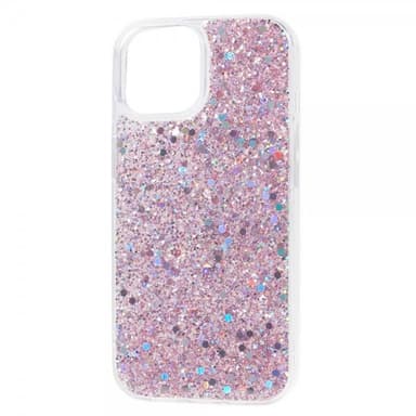 Nordic Covers iPhone 15 Skal Sparkle Series Blossom Pink