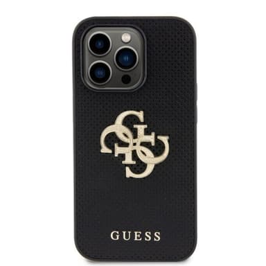 Guess iPhone 15 Pro Max Skal Perforated Glitter Svart