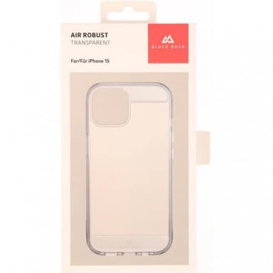 Black Rock iPhone 15 Skal Air Robust Case Transparent
