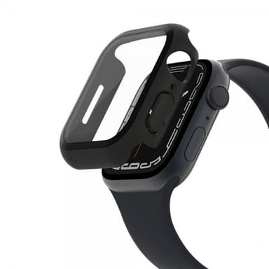 Belkin Apple Watch 44/45mm Skal med Skärmskydd ScreenForce TemperedCurve 2-in-1 Svart