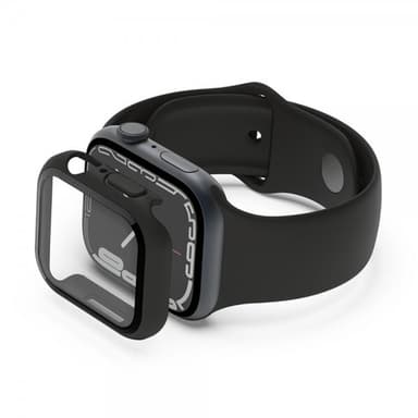 Belkin Apple Watch 44/45mm Skal med Skärmskydd ScreenForce TemperedCurve 2-in-1 Svart
