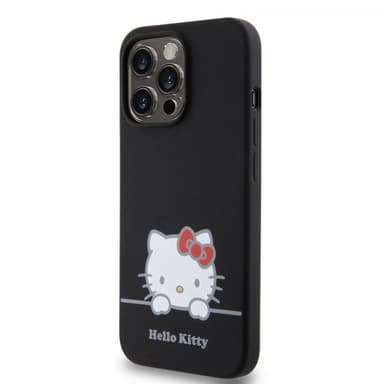Hello Kitty iPhone 13 Pro Skal Liquid Silicone Svart