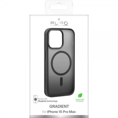 Puro iPhone 15 Pro Max Skal Gradient MagSafe Svart
