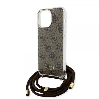 Guess iPhone 15 Pro Skal Crossbody Cord Brun