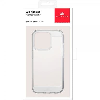 Black Rock iPhone 15 Pro Skal Air Robust Case Transparent