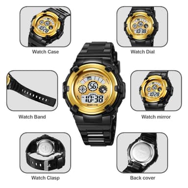 Armbandsklocka Armbandsur Klocka elektronisk 12 / 24H