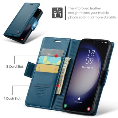 CASEME Plånboksfodral Samsung Galaxy S24 - Blå