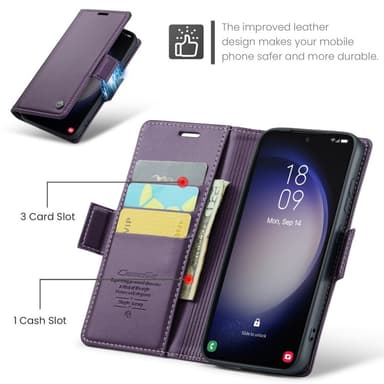 CASEME Plånboksfodral Samsung Galaxy S24 - Lila