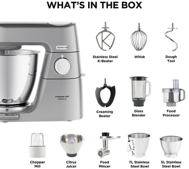 Kenwood Titanium Chef Baker XL köksmaskin KVL85.704SI Elgiganten