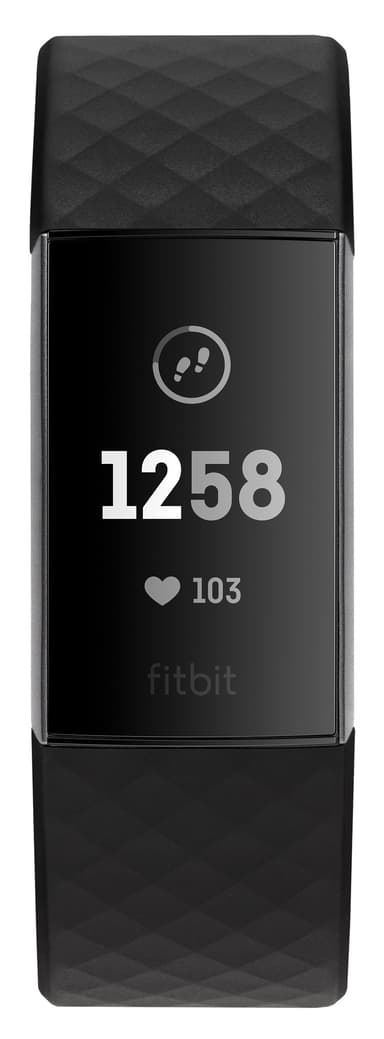 Fitbit Charge 3 aktivitetsarmband (svart/grafit alu)