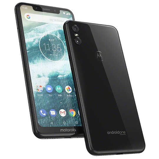 Motorola One smartphone (svart)