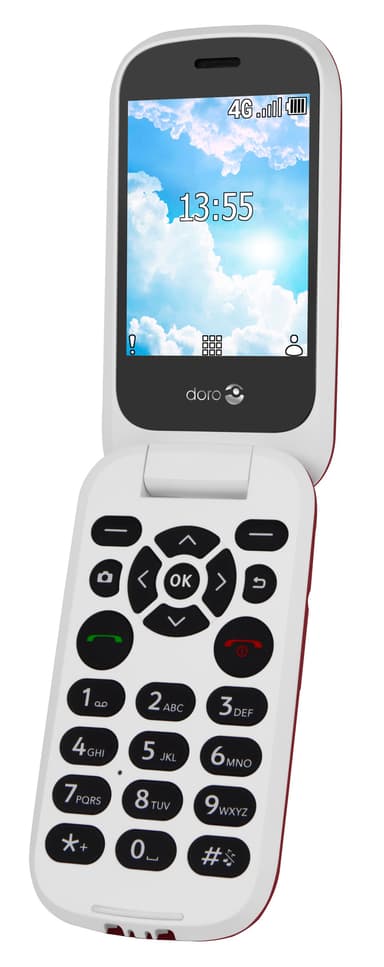 Doro 7070 mobiltelefon (röd)