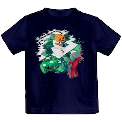 T-shirt barn Minecraft - Snowball Fight svart(5-6 år)