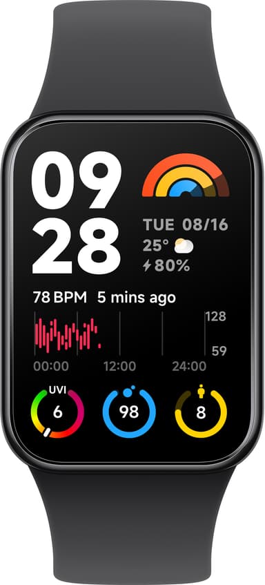 Xiaomi Smart Band 8 Pro aktivitetsmätare (svart)